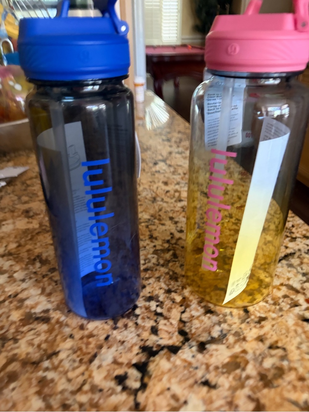 Lululemon Reusable Water Bottles - Blue & Yellow  (You get both)